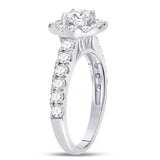 14kt White Gold Womens Round Diamond Solitaire Bridal Wedding Engagement Ring 1-1/2 Cttw (Certified)