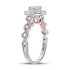 14kt Two-tone Gold Womens Round Diamond Solitaire Bridal Wedding Engagement Ring 3/4 Cttw (Certified)