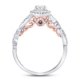 14kt Two-tone Gold Womens Marquise Diamond Solitaire Bridal Wedding Engagement Ring 3/4 Cttw (Certified)