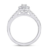 14kt White Gold Womens Emerald Diamond Solitaire Bridal Wedding Engagement Ring 1/2 Cttw (Certified)