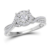 14kt White Gold Womens Round Diamond Solitaire Bridal Wedding Engagement Ring 1/3 Cttw (Certified)