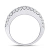 14kt White Gold Womens Round Diamond Anniversary Band Ring 2.00 Cttw
