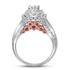 14kt Two-tone Gold Womens Round Diamond Bridal Wedding Engagement Ring Band Set 2.00 Cttw (Certified)