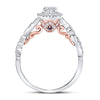 14kt Two-tone Gold Womens Marquise Diamond Solitaire Bridal Wedding Engagement Ring 3/4 Cttw (Certified)
