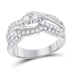 14kt White Gold Womens Round Diamond Bridal Wedding Engagement Ring Band Set 3/4 Cttw (Certified)