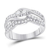 14kt White Gold Womens Round Diamond Bridal Wedding Engagement Ring Band Set 3/4 Cttw (Certified)