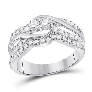 14kt White Gold Womens Round Diamond Bridal Wedding Engagement Ring Band Set 3/4 Cttw (Certified)