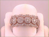 14kt Rose Gold Womens Round Diamond Anniversary Band Ring 1-1/2 Cttw
