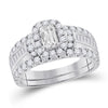 14kt White Gold Womens Emerald Diamond Solitaire Bridal Wedding Engagement Ring 2-1/2 Cttw (Certified)
