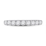 14kt White Gold Womens Round Diamond Anniversary Wedding Band 1/2 Cttw