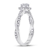 14kt White Gold Womens Oval Diamond Halo Bridal Wedding Engagement Ring 5/8 Cttw