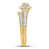 14kt Yellow Gold Womens Round Diamond Bridal Wedding Engagement Ring Band Set 1.00 Cttw