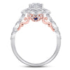 14kt Two-tone Gold Womens Round Diamond Bridal Wedding Engagement Ring Band Set 3/4 Cttw (Certified)