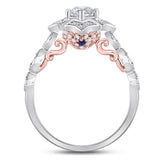 14kt Two-tone Gold Womens Round Diamond Bridal Wedding Engagement Ring Band Set 3/4 Cttw (Certified)