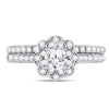 14kt White Gold Womens Round Diamond Bridal Wedding Engagement Ring Band Set 1.00 Cttw (Certified)