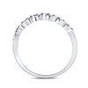 14kt White Gold Womens Round Diamond Classic Stackable Band Ring 1/20 Cttw
