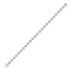 14kt White Gold Womens Round Diamond Halo Cluster Tennis Bracelet 2.00 Cttw